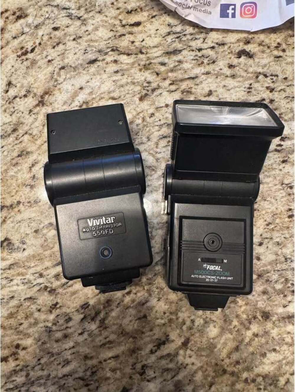 Vivitar  Focal M500CS-Zoom Auto Electronic Flash Unit Vintage Camera Parts